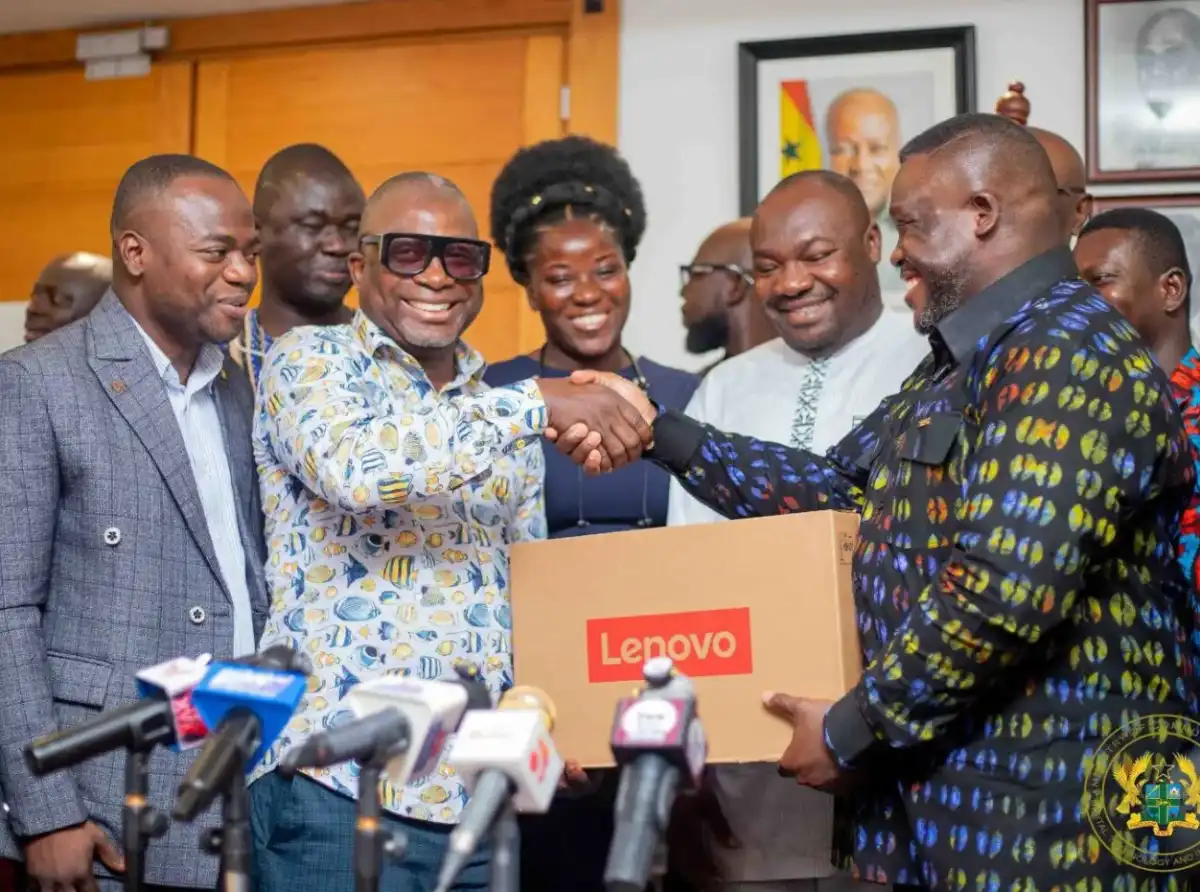 Sam George: Comms Minister Distributes Laptops to Kickstart Nationwide One Million Coders Programme