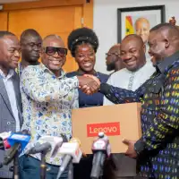 Sam George: Comms Minister Distributes Laptops to Kickstart Nationwide One Million Coders Programme