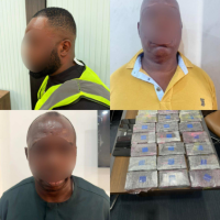 3 nabbed in Accra drug bust as police seize suspected cocaine and over GH¢800,000 in cash