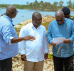 President Mahama visits Coastal Protection Project sites