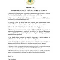 Health Ministry blames procurement irregularities and payment dispute for Weija Children’s Hospital delay