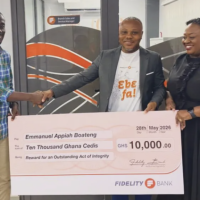 Man who returned GH¢4,000 found at ATM rewarded with GH¢10,000 by Fidelity Bank