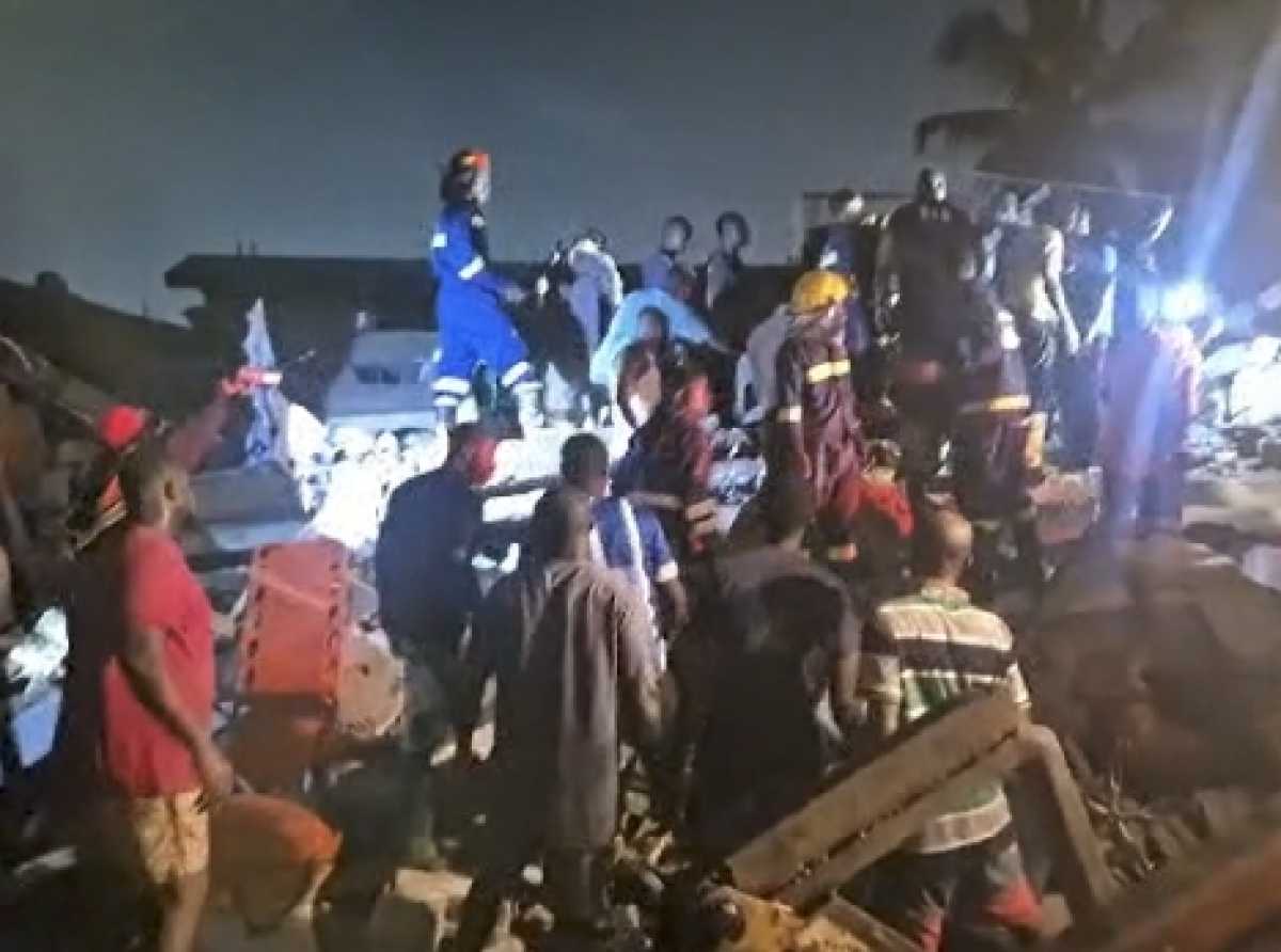 Building collapse at Adenta: Four rescued as search continues for trapped woman