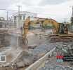 Post-flood mitigation task force demolishes unauthorised structures along the banks of Tesa Dam and Legon Boundary Road