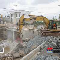 Post-flood mitigation task force demolishes unauthorised structures along the banks of Tesa Dam and Legon Boundary Road