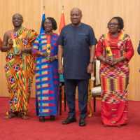 Mahama swears in four envoys, tasks them with attracting investment