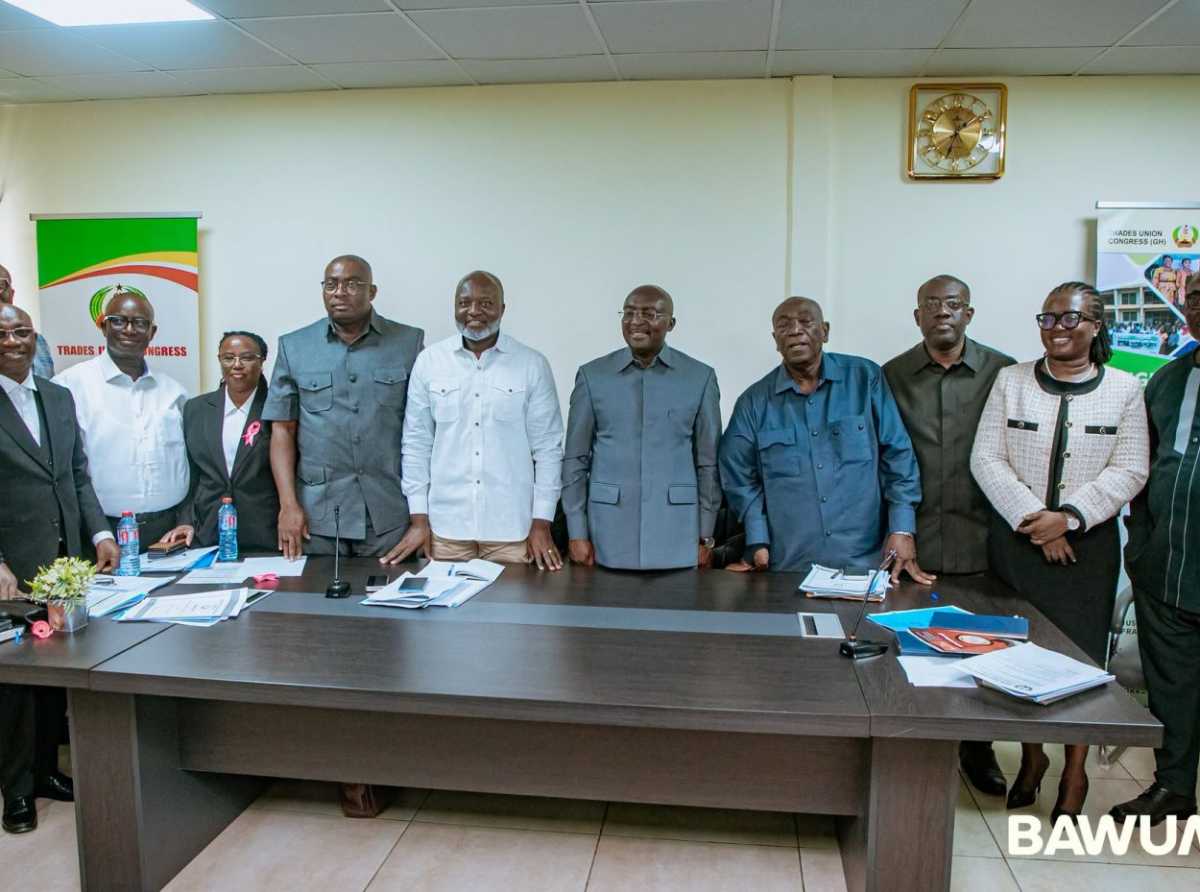 Bawumia meets TUC leadership to discuss living wage, jobs and pensions